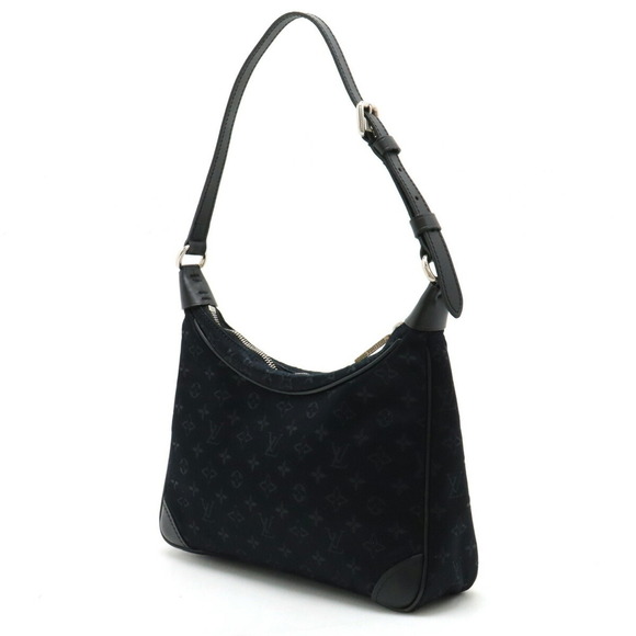 LOUIS VUITTON Black Monogram Leather Pouch - Picture 3 of 8